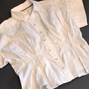 NWT Pilcro White Short Sleeve Top